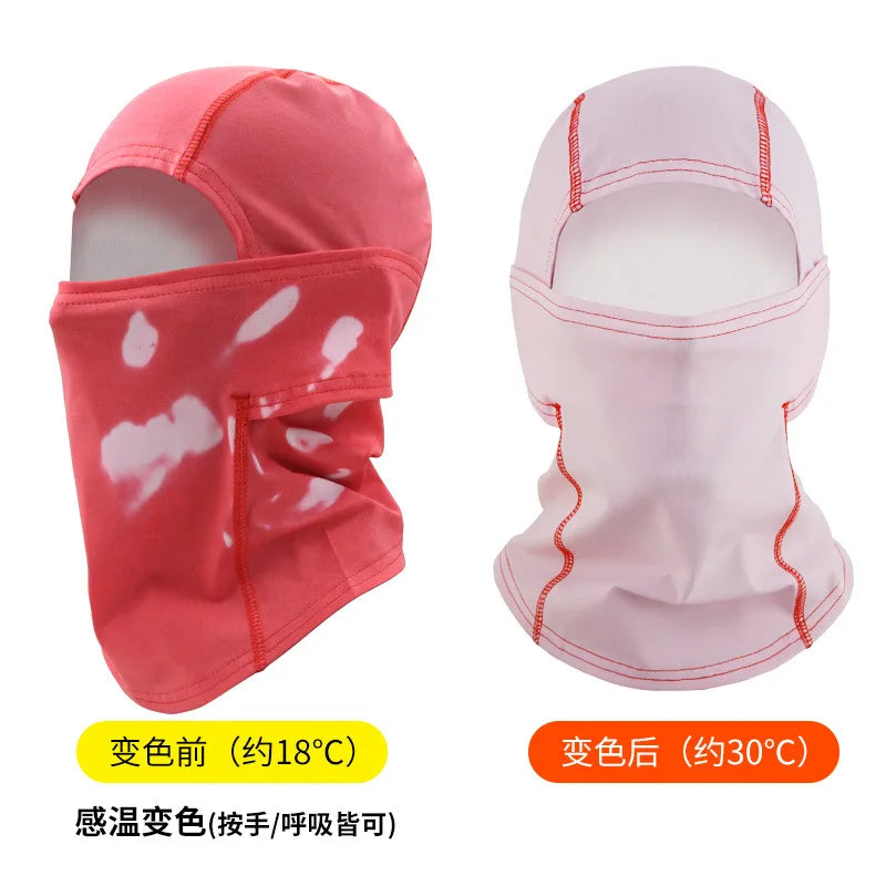 Thermal Sensitive Color Changing Face Mask Skiing Breathing Color Changing Scarf Outdoor Cycling and Mountaineering Headgear