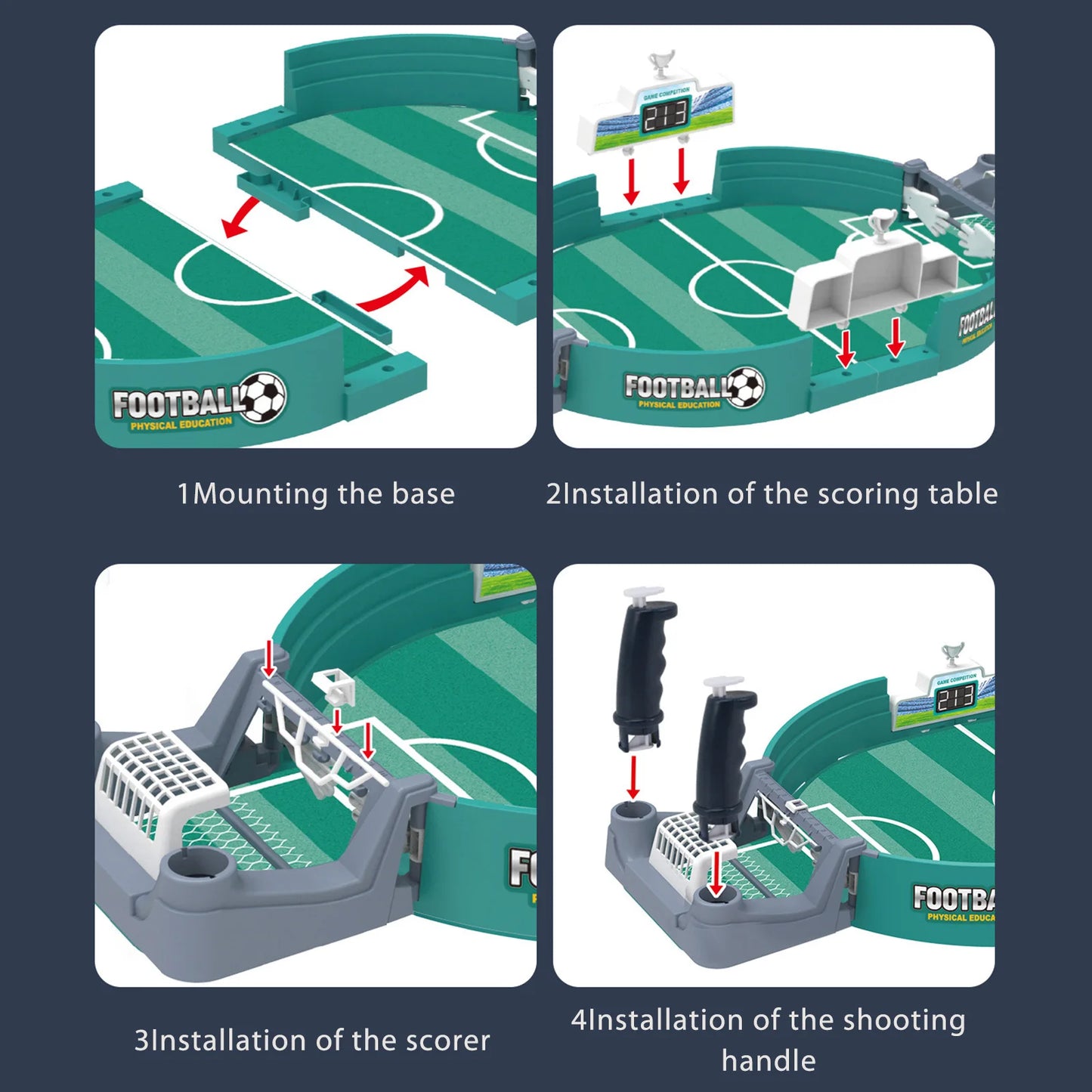 Soccer Table Football Board Game for Family Party Parent-child Interactive Leisure Tabletop Soccer Battle Game for Kids Adults