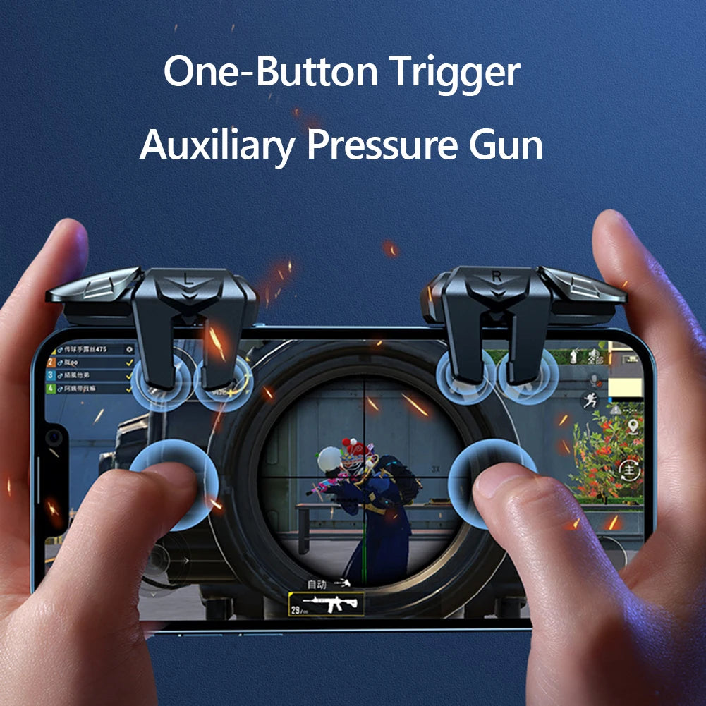 G21 1 Pair 6 Finger Game Controller Gamepad Flexible Sensitive Gaming Aim Shooting Triggers Joystick Button for PUBG Mobile