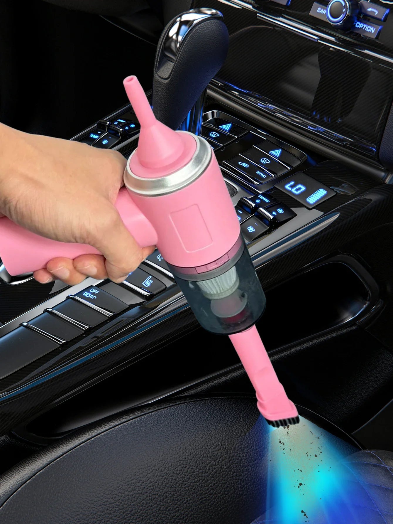 Mini pink vacuum cleaner, USB charging, strong suction power, portable, mini and powerful household appliance air cleaner