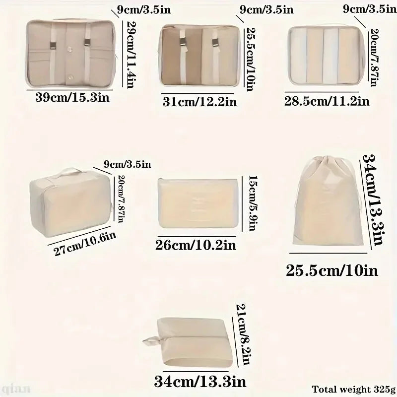 Travel Organizer Storage Bags Clothes Digital Toiletries Shoes Organizer Bag Wardrobe Cube Suitcase Packing Set Clothing Storage