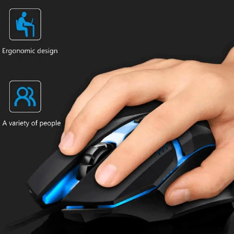 2025 Latest High-Quality Ergonomic Gaming Mouse for Desktop and Laptop Computers,4-Button USB RGB Backlit Mouse