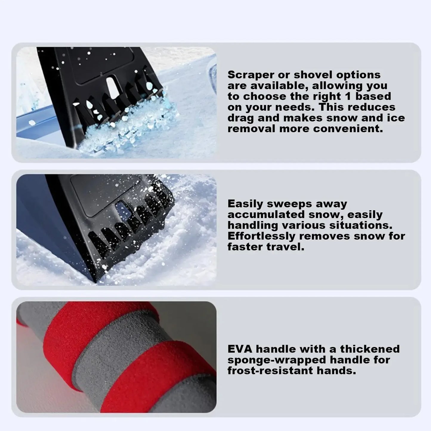 Universal Car Snow Shovel Ice Scraper Multifunctional Auto Windshield Frost Snow Ice Removal Car Accessories
