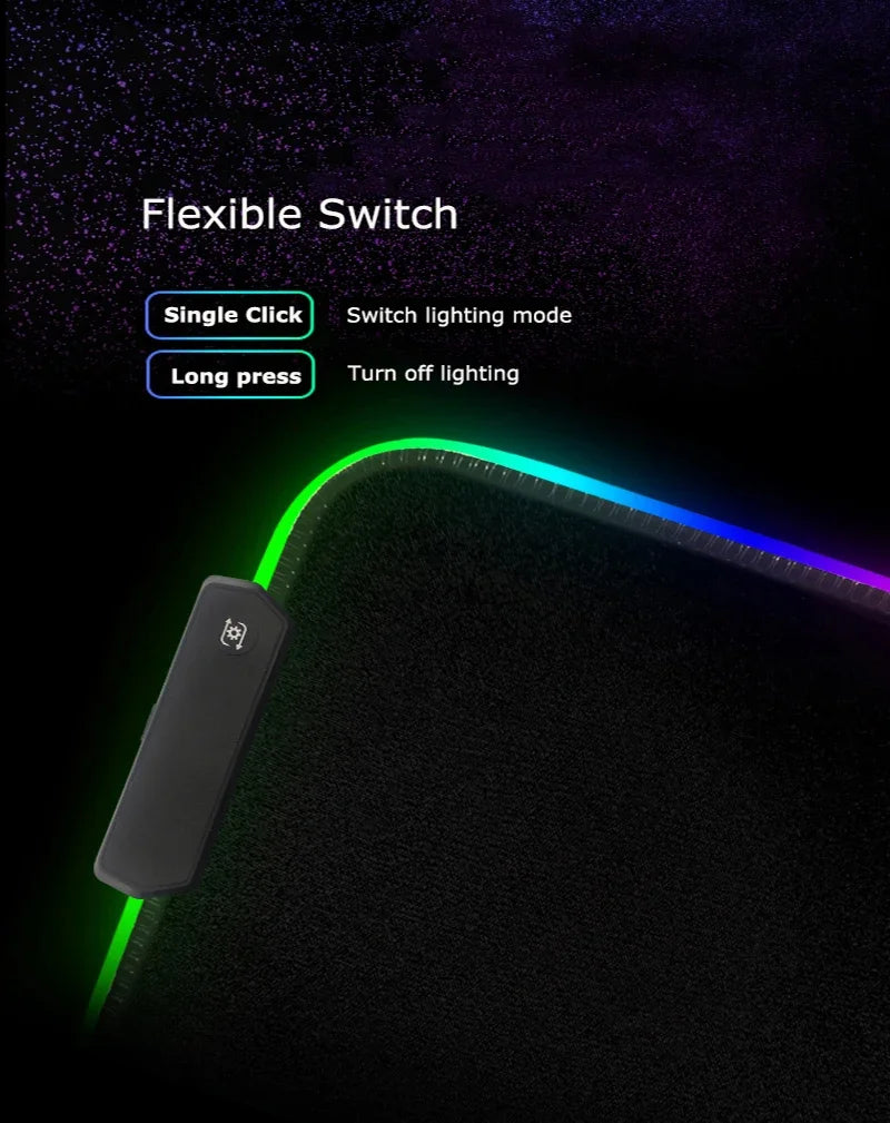 Car Super Cool RGB Mousepad Computer Table Mat Gaming Mouse Pad Gamer Accessories LED Backlit Keyboard Cabinet Mousepad Deskmat