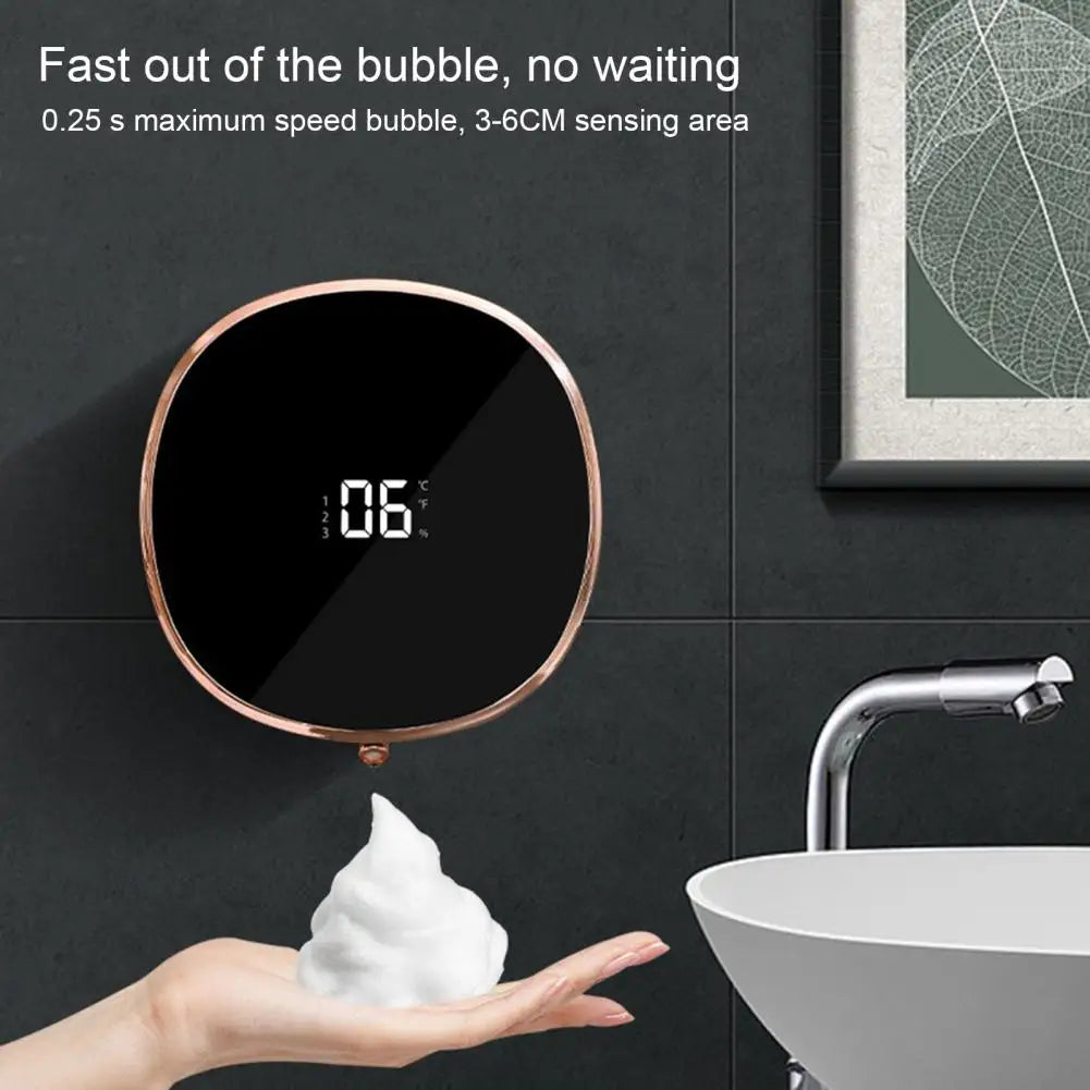 13.3*6cm Electric Touchless Soap Dispenser Wall Mount IPX5 Rechargeable Battery Operated High-tech Automatic Soap Dispensers