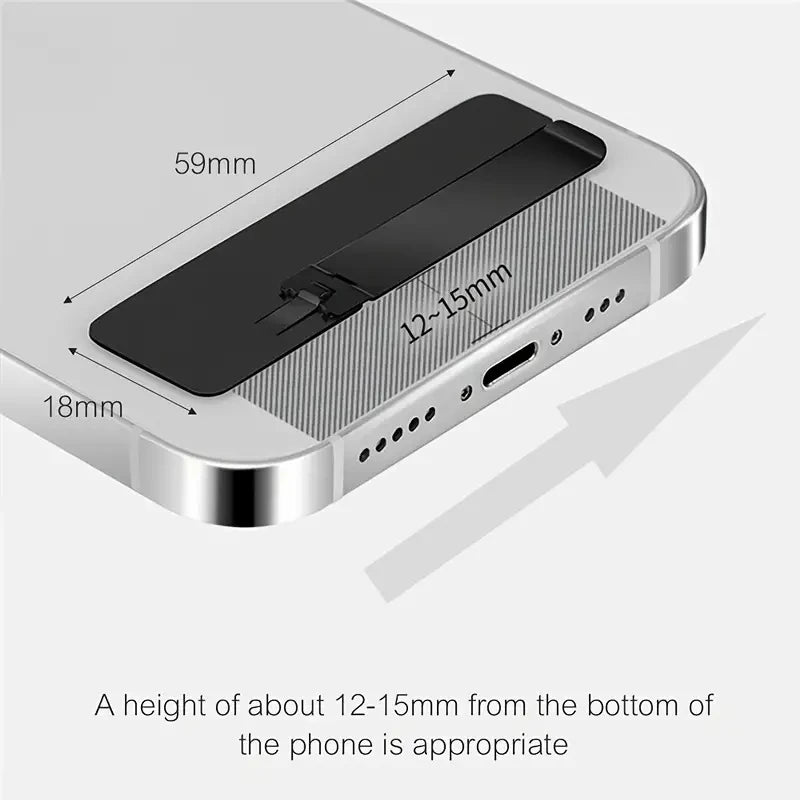 Smartphone Stand, Portable Kickstand For Cell Phone, Foldable Phone Stand Stainless Steel Phone Kickstand, Adjustable Universal