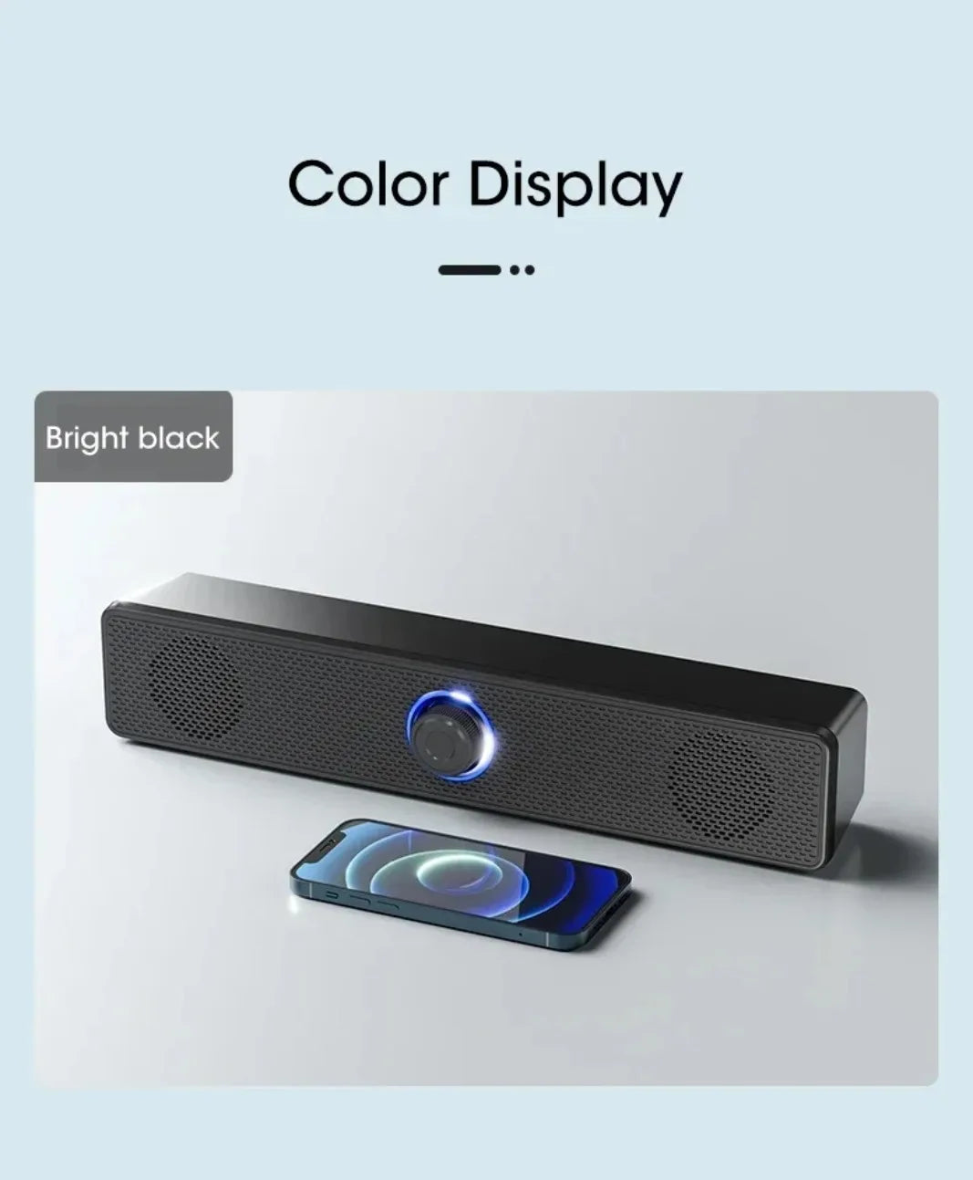 3D Surround Soundbar Speaker System - Subwoofer Stereo Music Box, Multi-functional for Computer and TV, Immersive Speaker