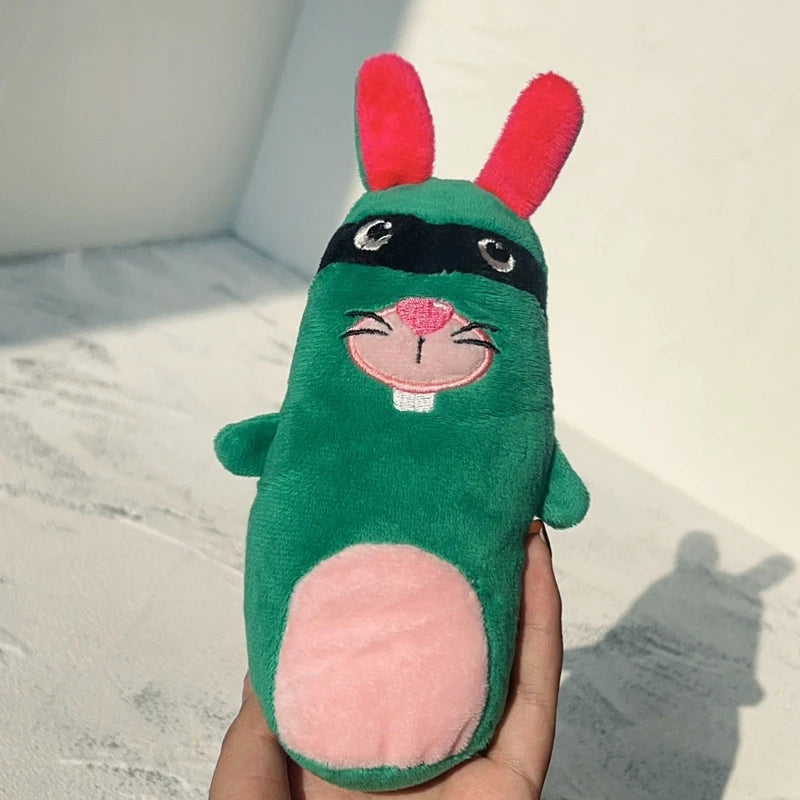 20CM Cute And Super Adorable Parody Raabbit Plush Toy With Big Front Teeth Thief Rabbit Doll Children's Festival Gift