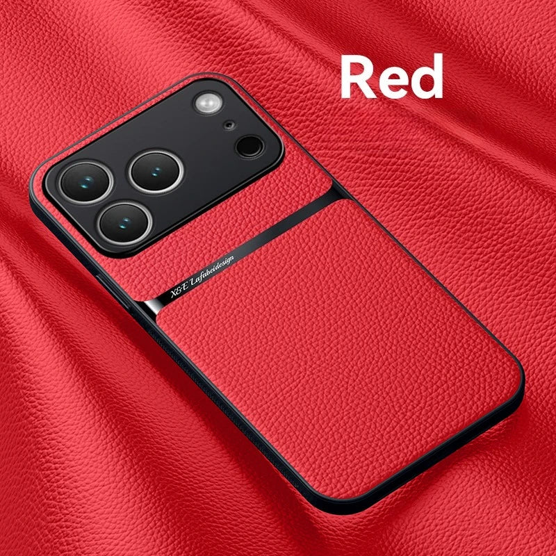 Luxury Shockproof Leather Case Coque For iPhone 17 17 Air 17 Pro Max Plus Magnet Shell Phone Case for  iPhone 17Pro Back Cover