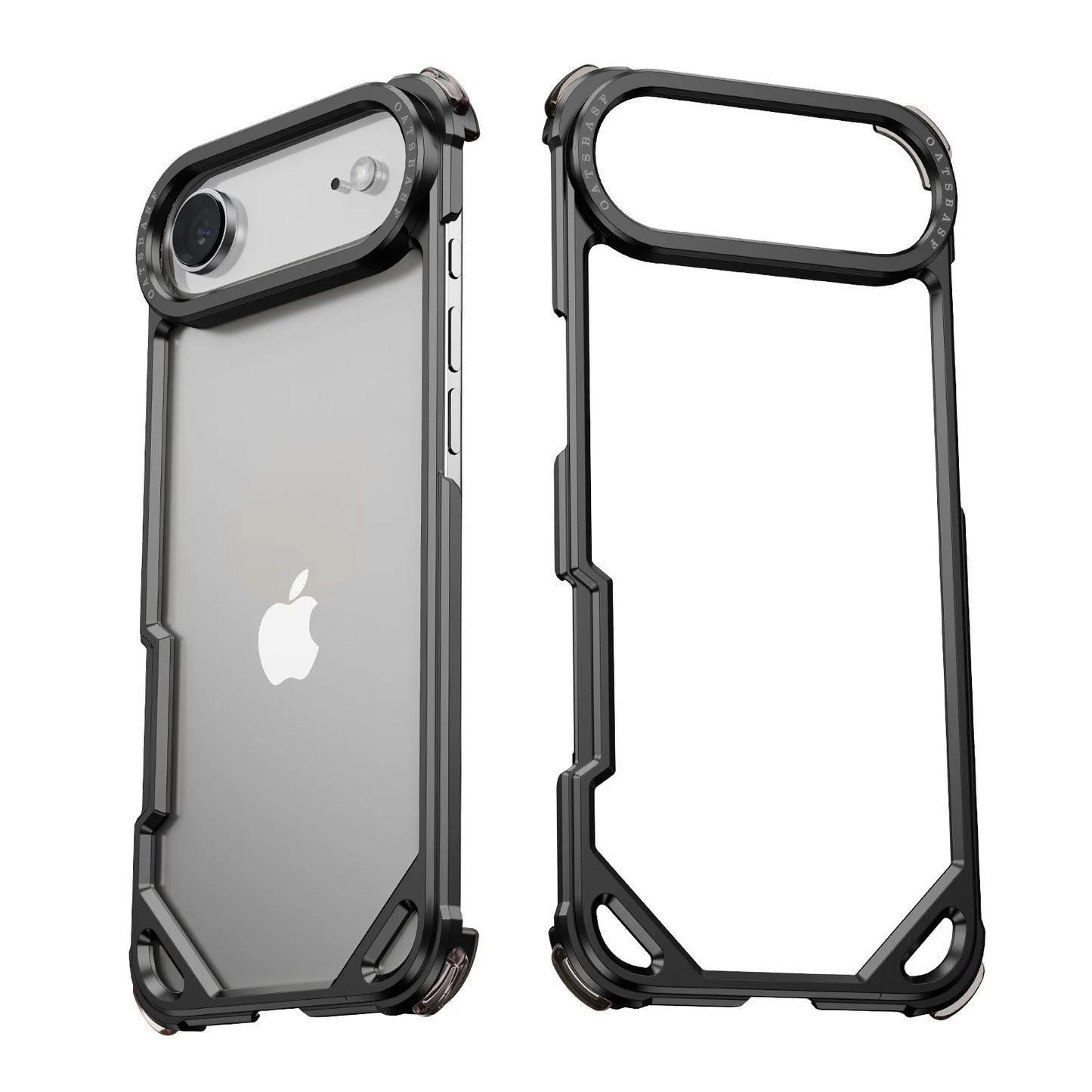 Oatsbasf Metal Slim Phone Case for iPhone 17 Air/17 Pro/17 Pro Max Case Frameless Minimalist Wireless Charging Protecitve Cover