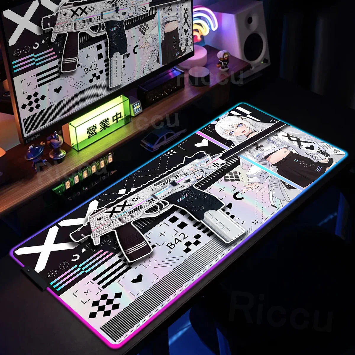 RGB Keyboard Mat Printstream Large Rubber Mouse Pad Gaming Antislip Rug LED Mouse Mat 900x400mm CSGO Gamer Mousepads PC Desk Pad