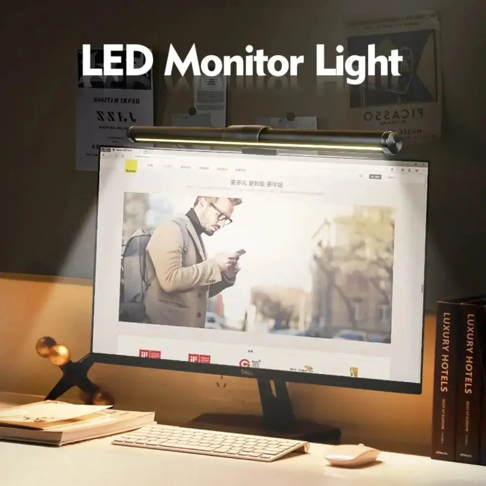 RGB Desktop Atmosphere Light Strip LED Eye Protection Learning Reading Hanging Lamp PC Display Screen Lighting Night Light
