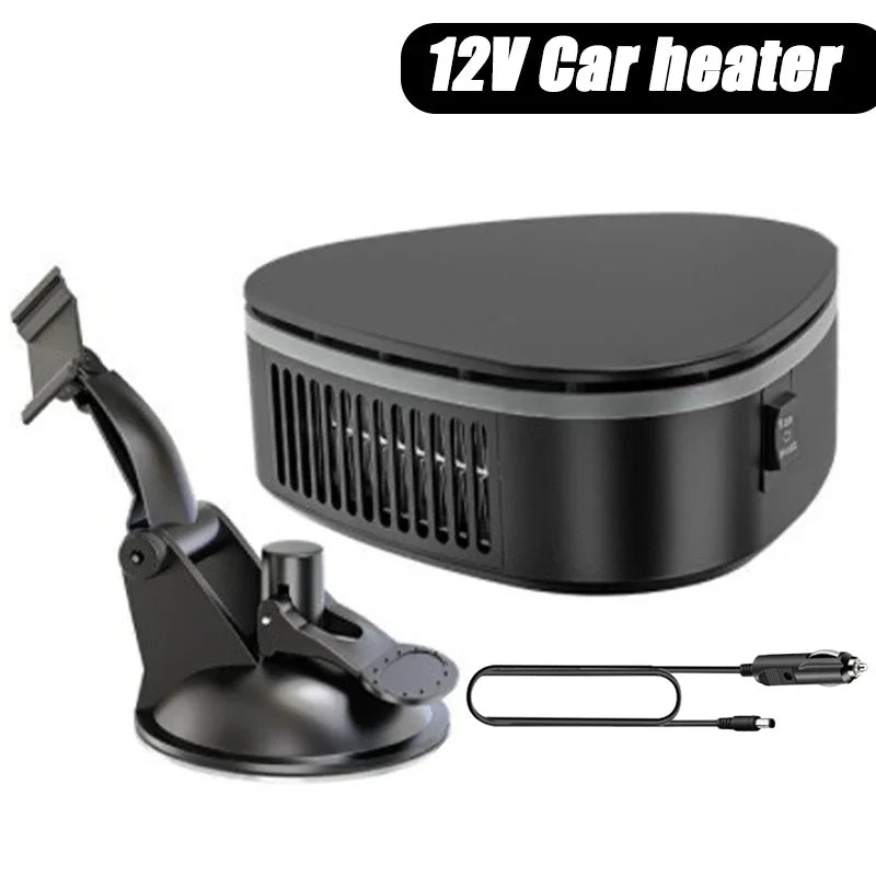 Portable Car Heater 12V Car Triangle Heater Car Electric Heater Car Hot Cold Air Heating DefrostDefog HeaterWithCuction Cup