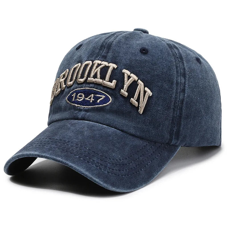 Hat Men Personality Washed Vintage Letter Embroidery Outdoor Fashion Women Sun Protection Couple Baseball Cap Cap