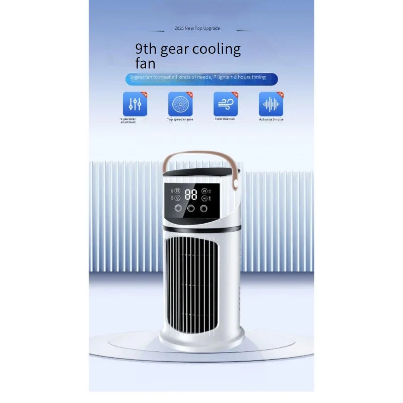 Spray Cooling Fan Air Cooler for Home Office with Strong WindusbMultifunctional Timed Cooling Fan