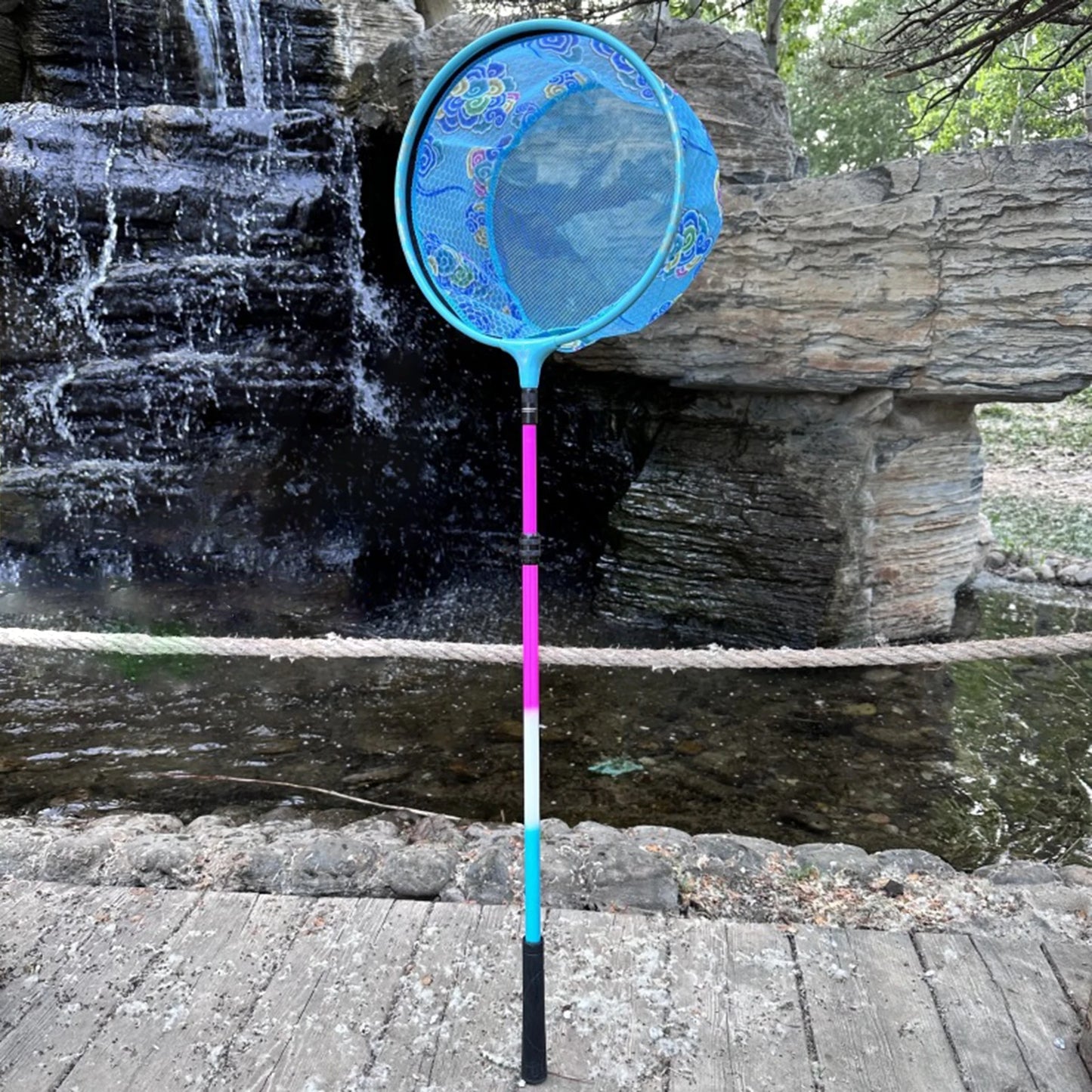Portable Fishing Landing Net Convenient to Operate Powerful Design Outdoor Tools Suitable for Fishing on Boat River