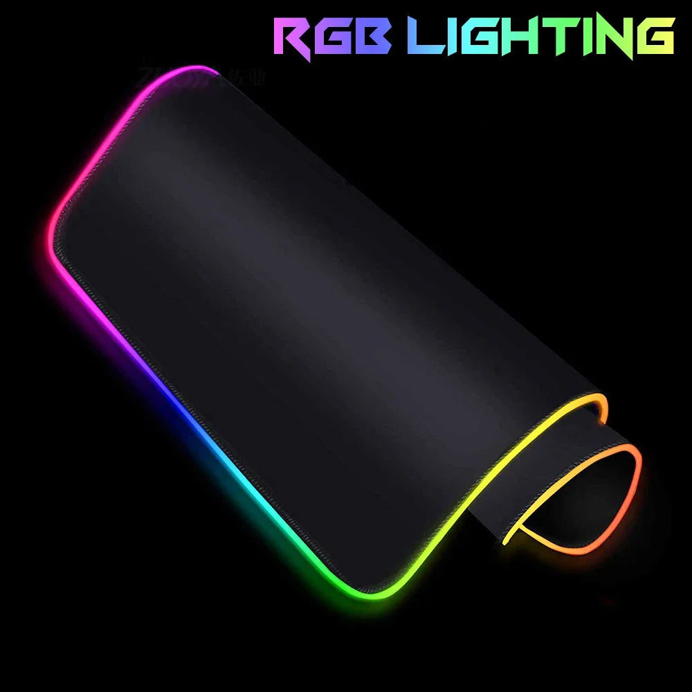 Geometry Large RGB Gamer Mousepad With Backlight Mouse Mat Gaming Mousepads LED Keyboard Mats Luminous Desk Pads Mouse Pad PC