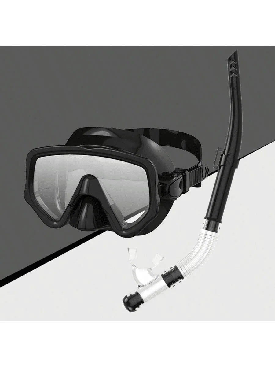 Diving Mirror Breathing Tube Set for Men and Women New Adult Large Frame Silicone Face Mirror Swimming Submarine Mask