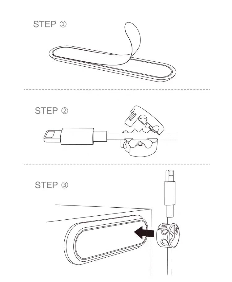 Car Magnetic Cable Holder Cable Clip Protector Cord Winder Car Wire Organizer Desktop USB Charging Line Management Wire Keeper