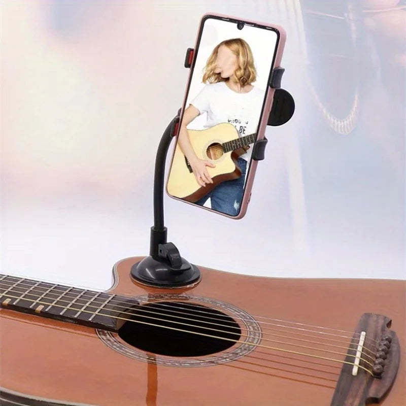 360° Phone Stand  Suitable for Car Navigation, Desktop, Guitar Instrument Practice, and Live Streaming Performances