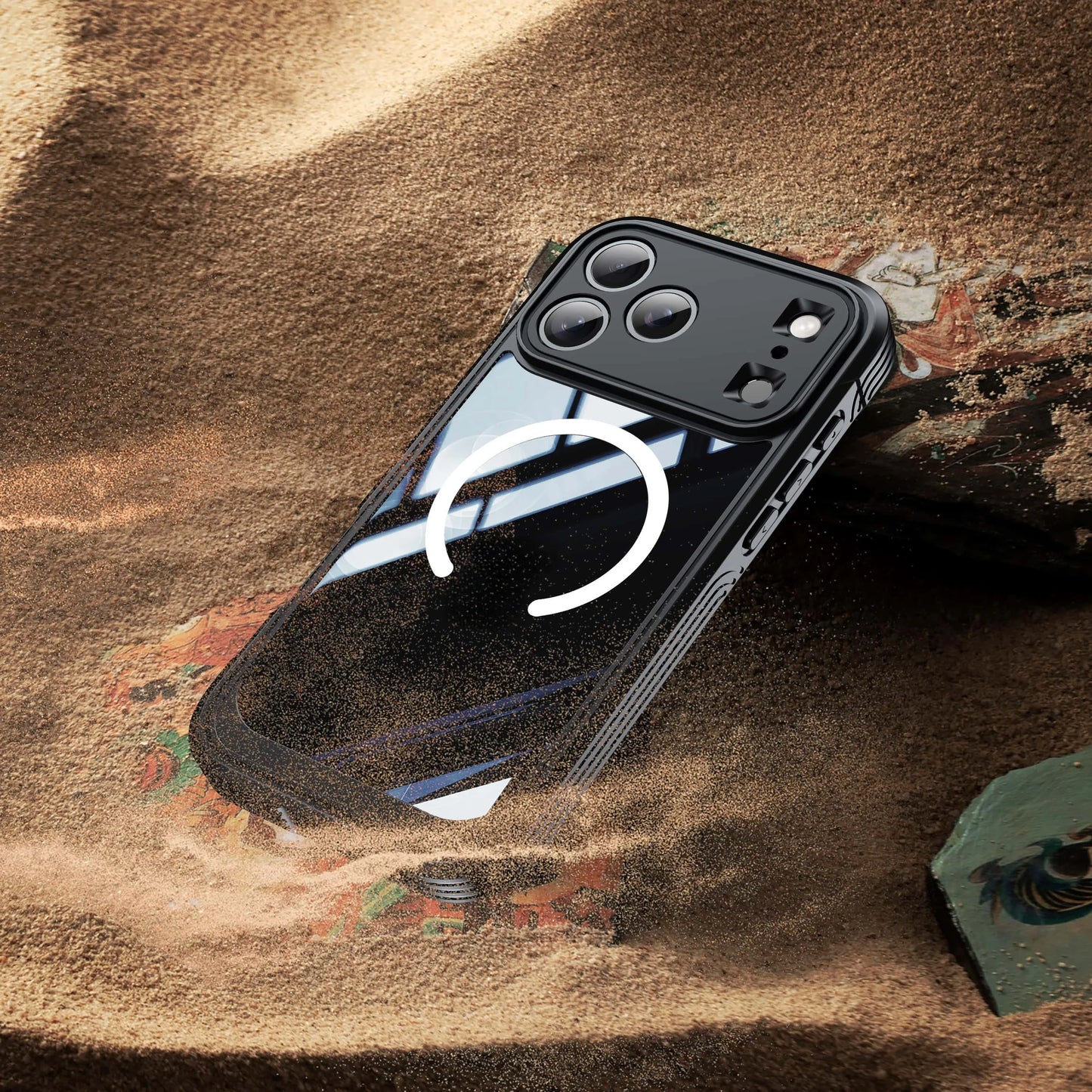 Brand new color magnetic shockproof and dustproof transparent phone case - Compatible with iPhone 17/17 Air/17 Pro/17 Pro Max