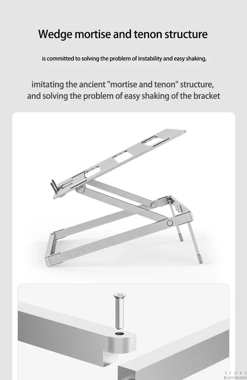 Laptop Stand Adjustable Aluminum Alloy Laptop Tablet Up To 17.3 Inch Laptop Portable Folding Stand Cooling Stand Support