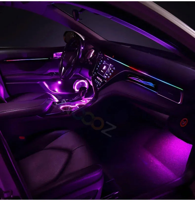 RGB 22in1 Car Interior Acrylic Car Ambient Lights for Audi A3 A4 A5 A6 A7 A8 Q3 Q5 Q7 Q8  Decorative Lights Car Accessories