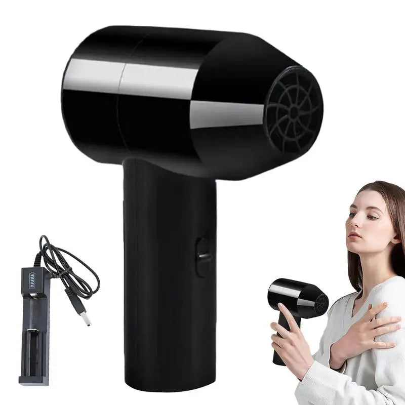 Hair Dryer Cordless USB Rechargeable Portable Blow Dryer Cordless Low Noise Wireless Hair Dryer for Art Students and Artists