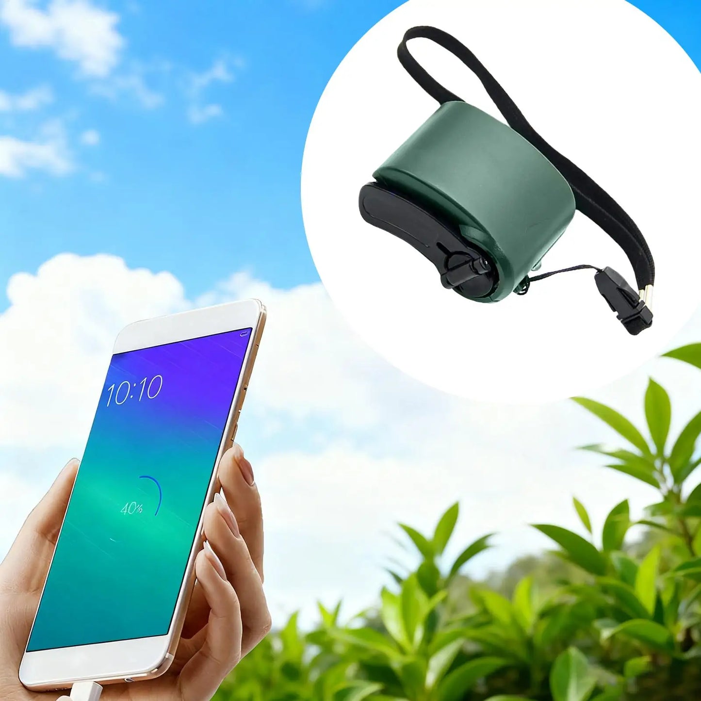 Hand Crank Charger Cellphone Power Supply Compact Phone Charger For Camping Home Survival Preparedness Outage Hiking Backpacking