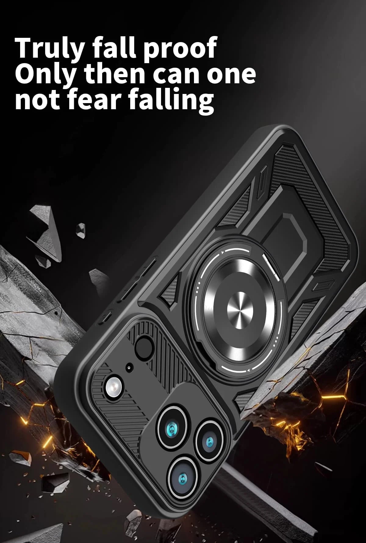 Shock Proof Armor Case For iPhone 17 Air 11 12 13 14 15 16 17 Pro Max Magnetic Heavy Duty Rugged Ring Kickstand Protection Cover