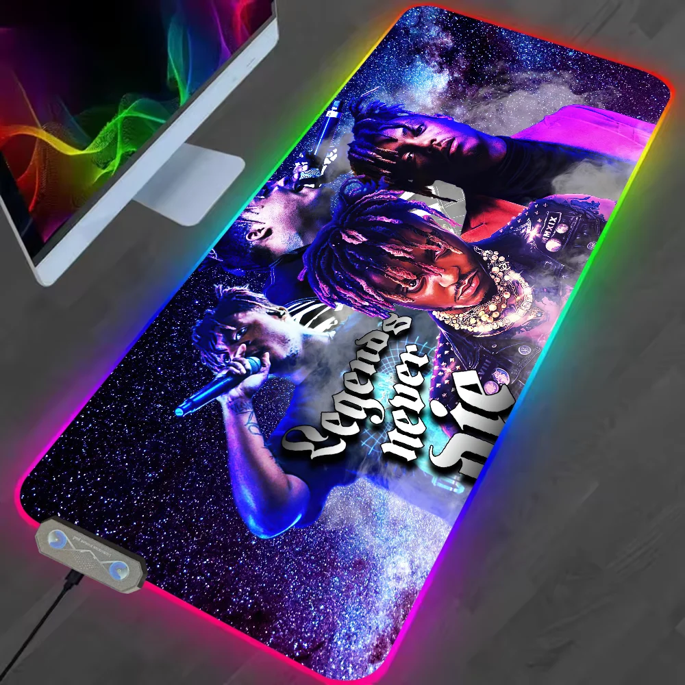 Rapper Juice WRLD Legends Never Die For Rgb Mouse Pad Xxl Steelserie Laptop Mat Gaming Mousepad Backlit Keyboard Girl Table Pads