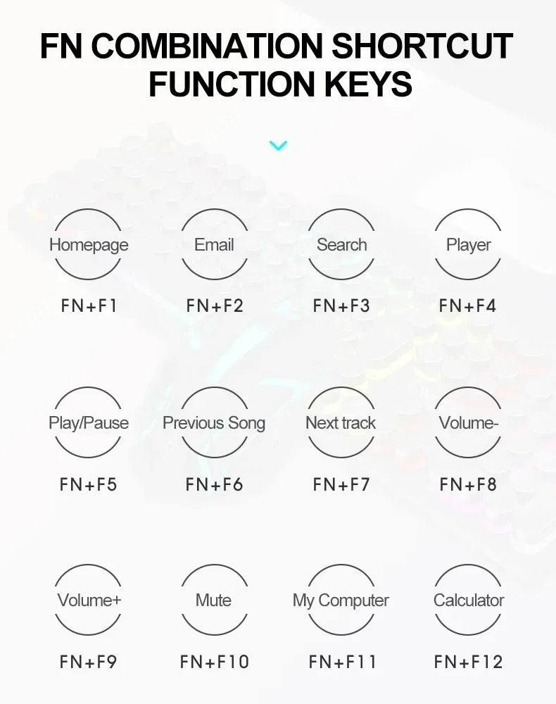 RGB Gaming Mechanical Keyboard USB Wired 104 Keys Keyboard Backlit Black Red Blue Light for Computer Laptop Pro Gamer Keyboard