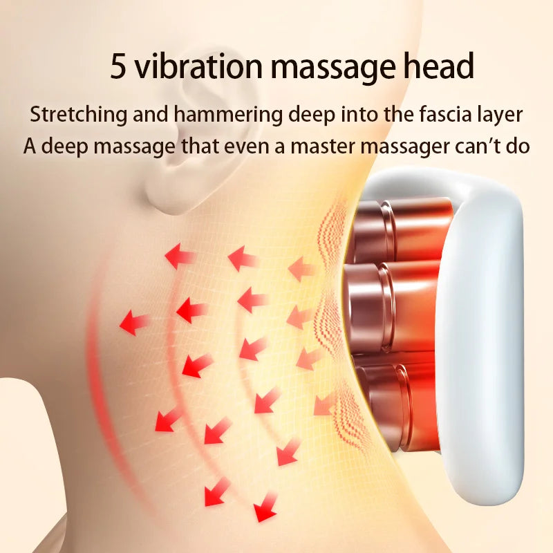 Intelligent Multifunction Neck Massager Cervical Spine Massager Wireless Portable Neck Massager Constant Temperature Home