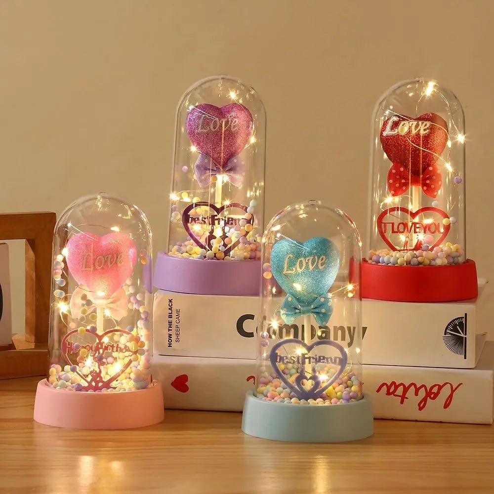 Creativity Transparent Glow Led Light Romantic Beautiful Valentine's Day Decorations Colorful Balls LED Love Lamp Wedding