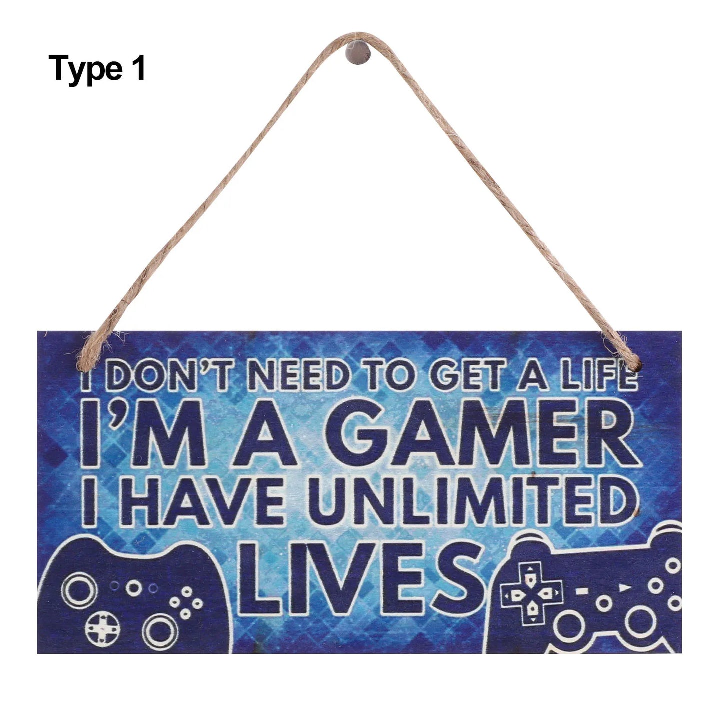 Gaming Room Sign Wood Plaque Do Not Disturb Hanging Pendant I'm Gamer Door Wall Decor Novelty Gift For Teens, Boyfriend, Husband