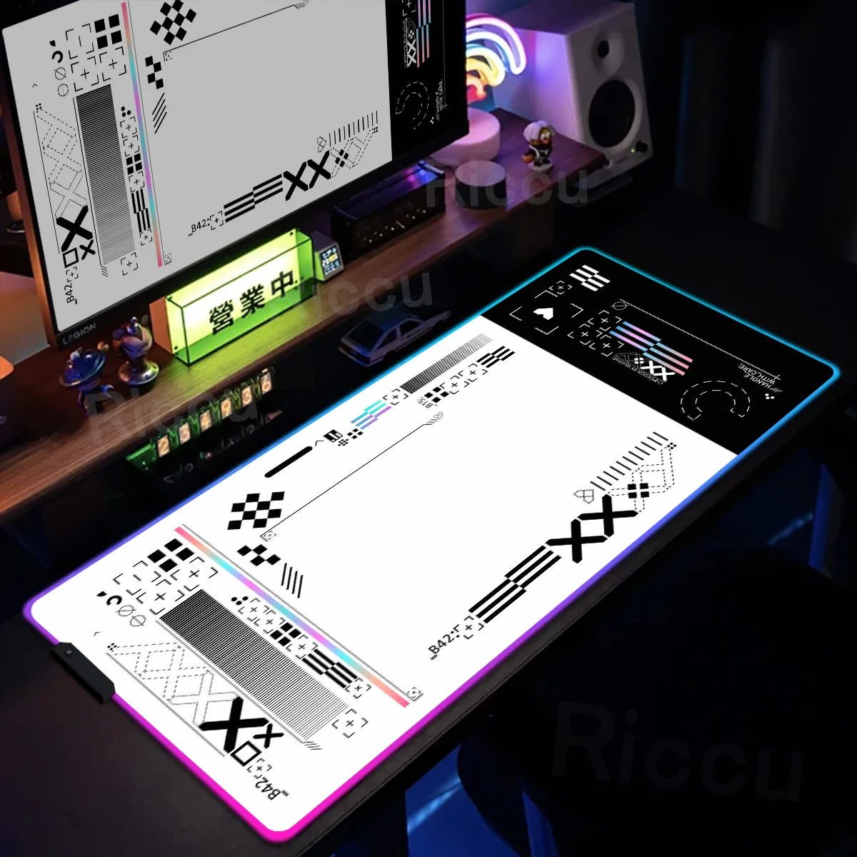 RGB Keyboard Mat Printstream Large Rubber Mouse Pad Gaming Antislip Rug LED Mouse Mat 900x400mm CSGO Gamer Mousepads PC Desk Pad