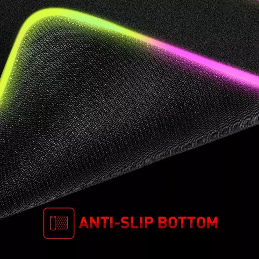 LED Gaming Mouse Pad With Backlight Deskmat PSFour Mousepad RGB Gamer Desk Decorations Computer Mouse Pad Pc Gamer Full Mat