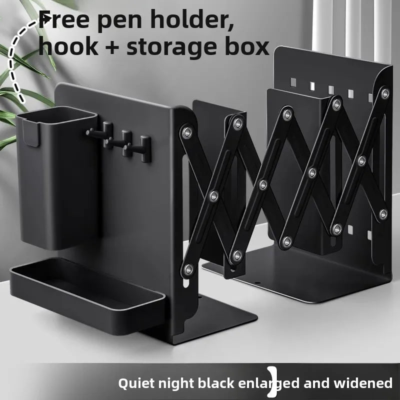 Book Storage Shelf, Telescopic and Foldable Desk Bookshelf for Students in Classrooms, with Thickened Partitions