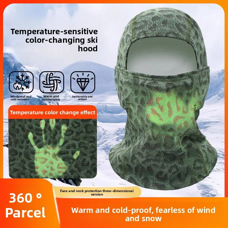 Thermal Sensitive Color Changing Face Mask Skiing Breathing Color Changing Scarf Outdoor Cycling and Mountaineering Headgear
