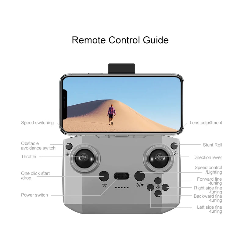New D16 Mini Drone 8K HD Dual Camera Profesional 180° Electric Adjustable GPS Positioning Obstacle avoidance Bushless UA