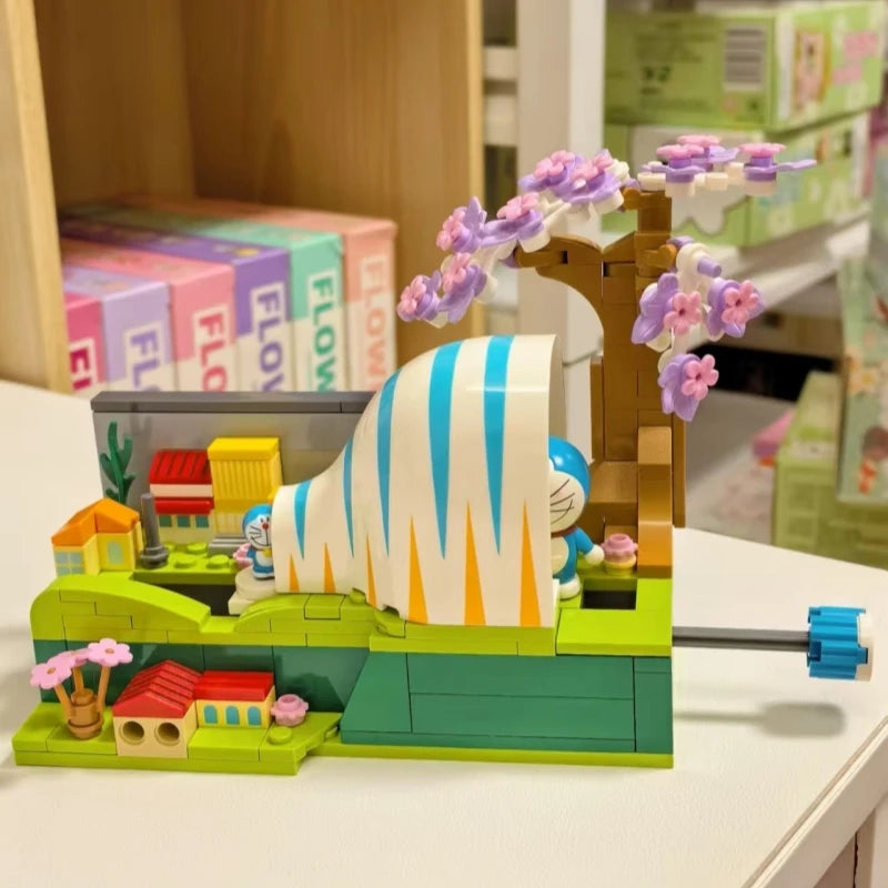 Keeppley Building Blocks Animation Doraemon Nobita's Room Cement Bottom Model Ornaments Puzzle Splicing Toy Collection Gift