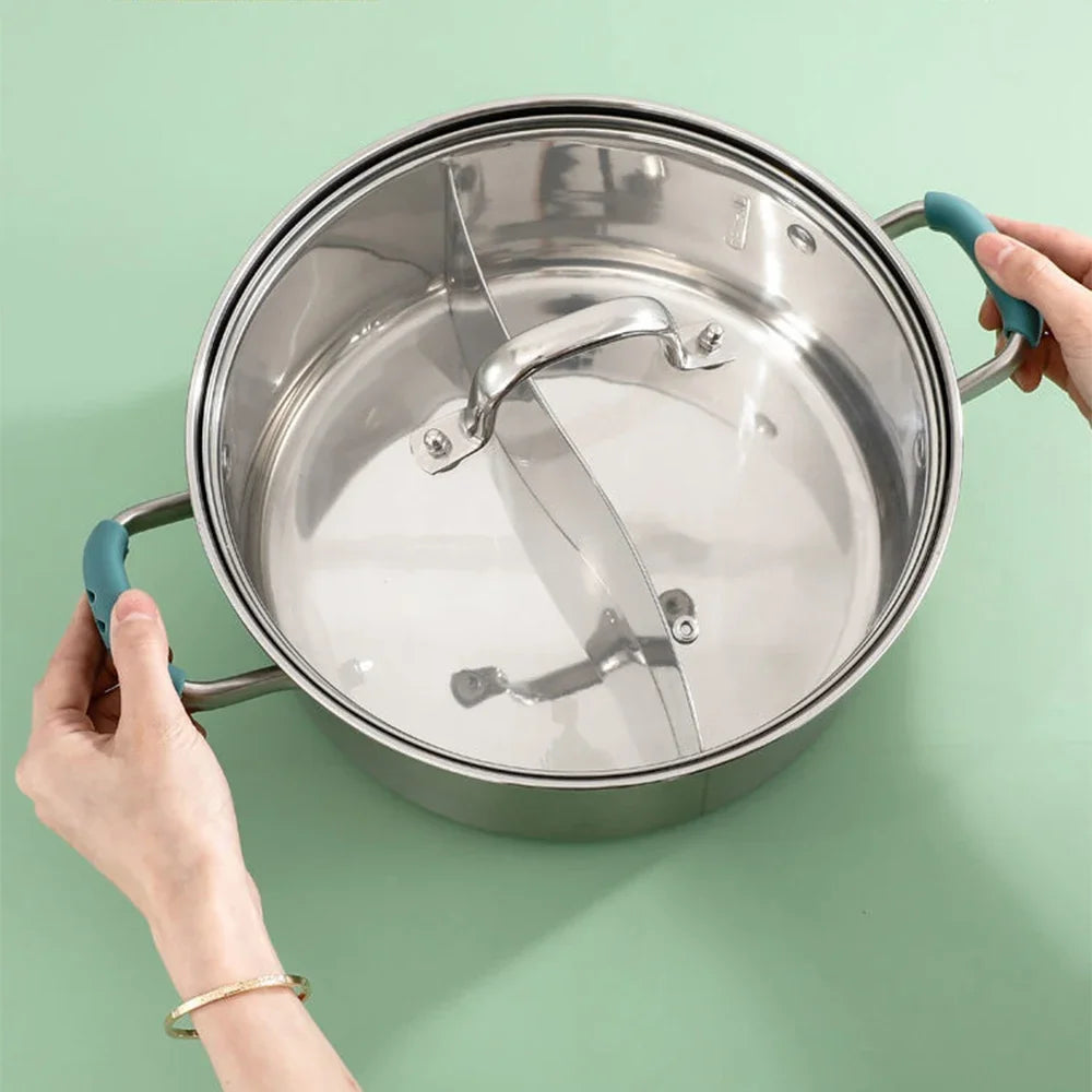 2Pcs Silicone Heat Resistant Pot Handle Anti Scalding Non-slip Oven Pans Bowl Cookware Handles Clamp Kitchen Gadgets Holders