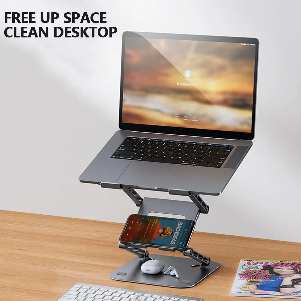 New Foldable Laptop Stand 3 Layer Adjustable Height Metal Notebook Stand Tablet Stand for Laptops/tablets/mobile Phones
