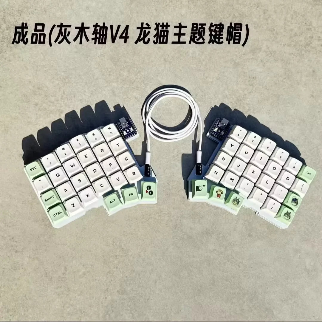 Silakka 54 Ergonomic Split Keyboard Wired Hot Swap QMK/VIAL RP2040zero Customizable PC Gaming Keyboard Accessories
