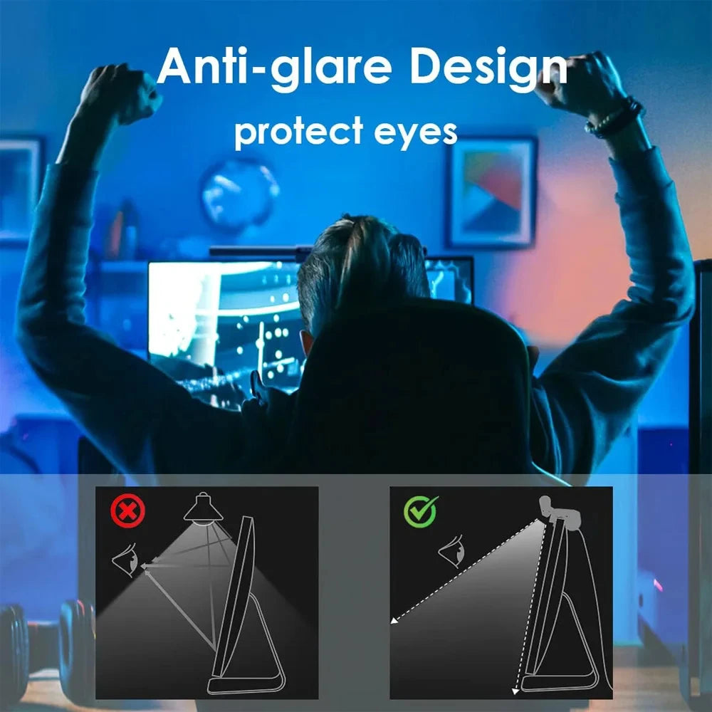 LED Desk Lamp Monitor Screen Light Bar RGB Computer Atmosphere Double sided Lights  For Work Study Read Gaming Dimming Lighting