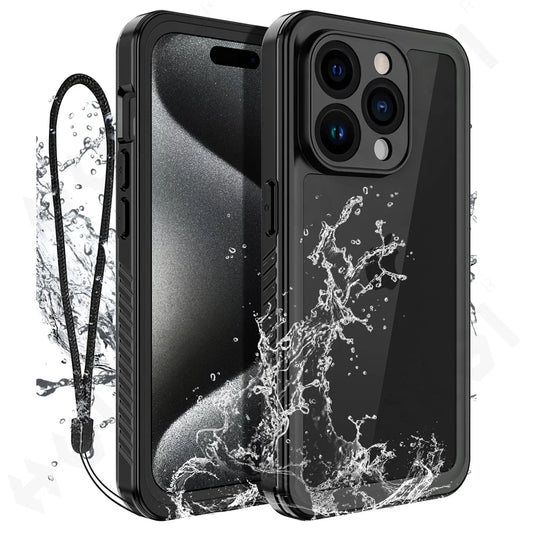 IP68 Shellbox Waterproof Case For iPhone 17 16 15 14 13 12 11 Pro Max XR XS Plus 8  Metal Aluminum Swimming Phone Luxury Cover