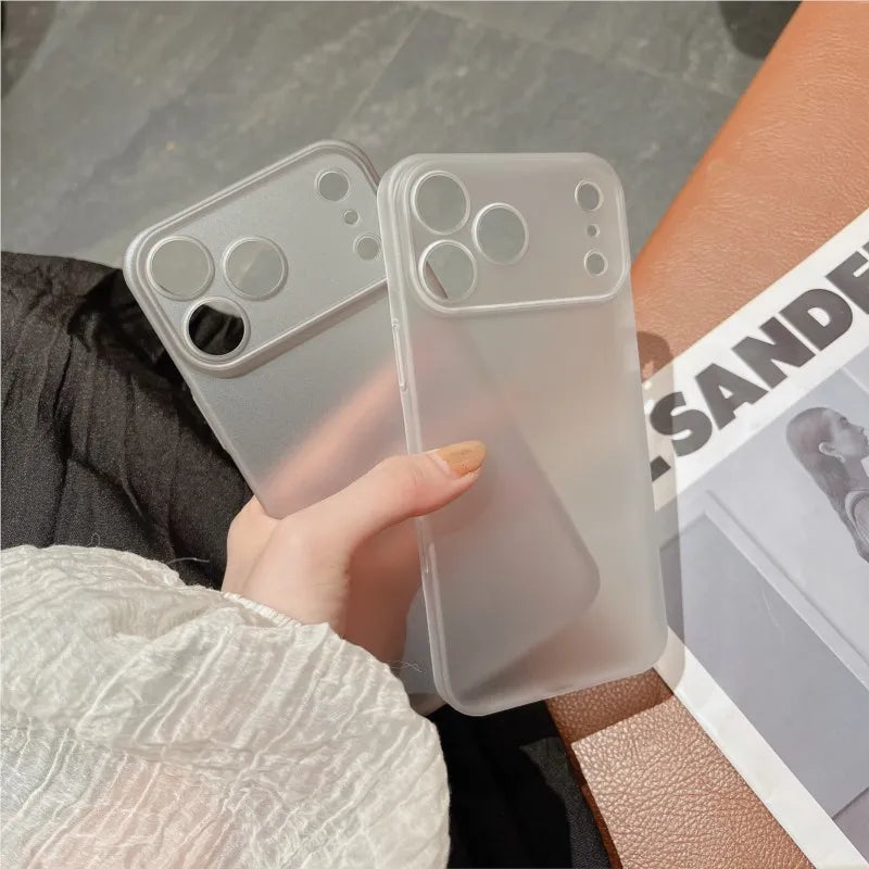 Luxury Ultra Thin PP Hard Case for iPhone 17 Air 17 Pro Max Clear Translucent Shockproof Slim Lens Protection Cover Case