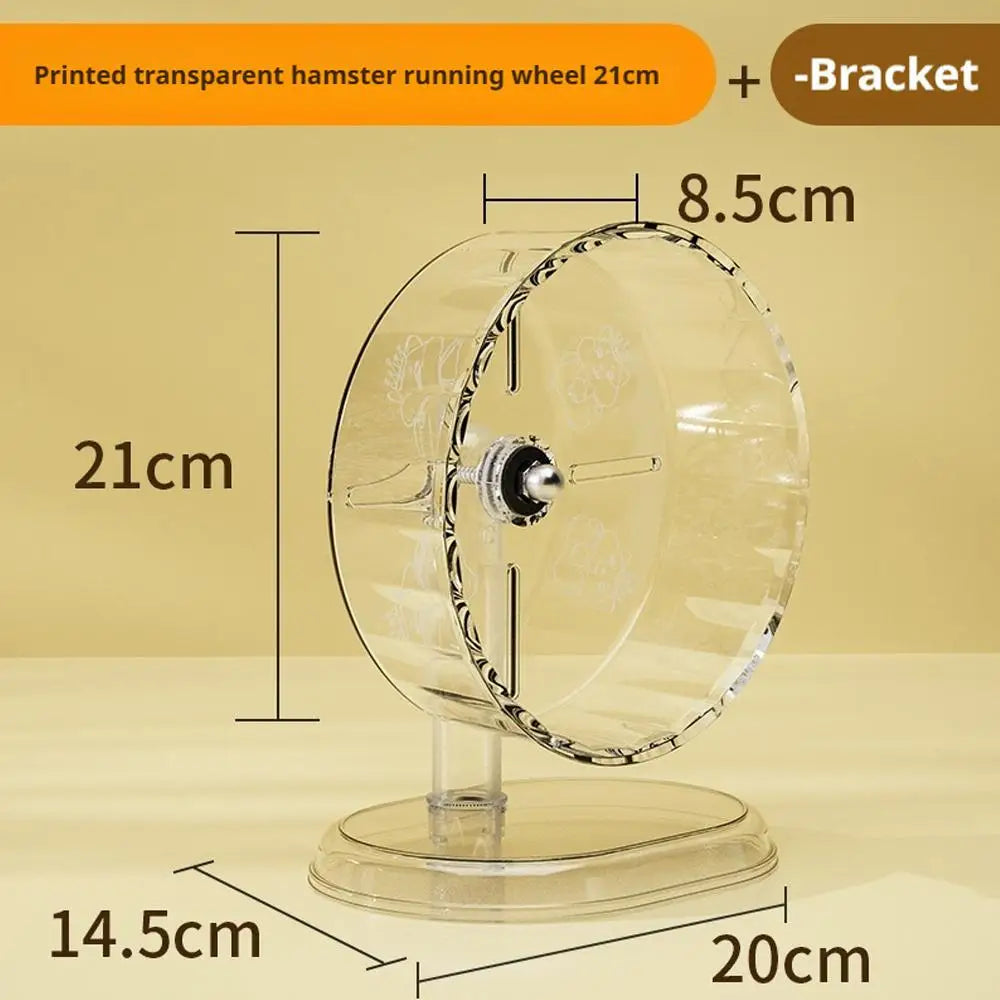 Hamster Running Sport Transparent Widened Running Wheel Support Toy Small Pet Roller Bearing  Silent Running Wheel