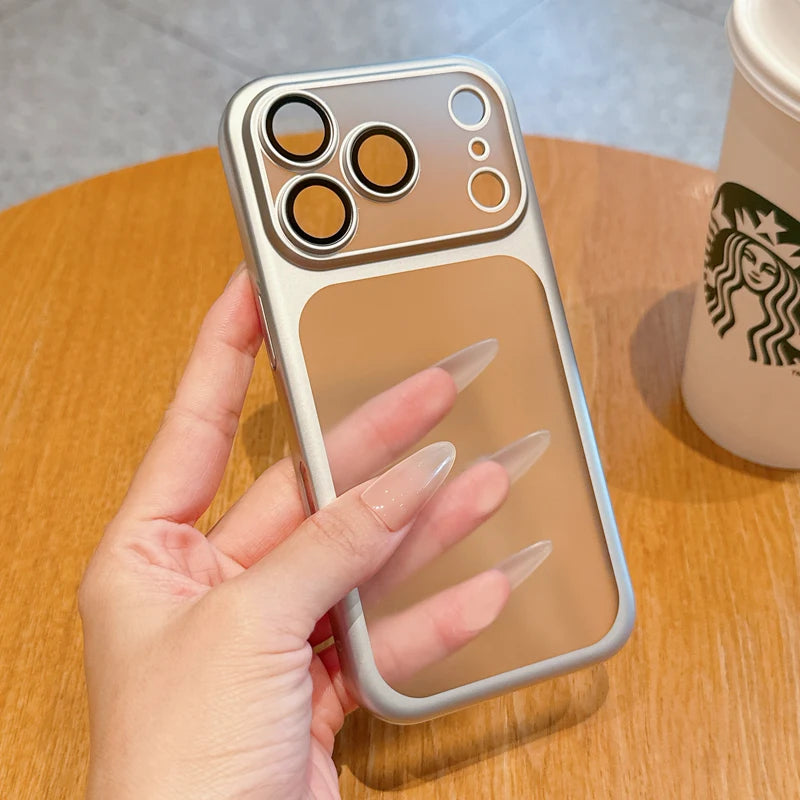 Frosted Shockproof Matte Case For iPhone 17 17Pro 17 Pro Max  Translucent Ultrathin Electroplating All Inclusive Lens PC Cover