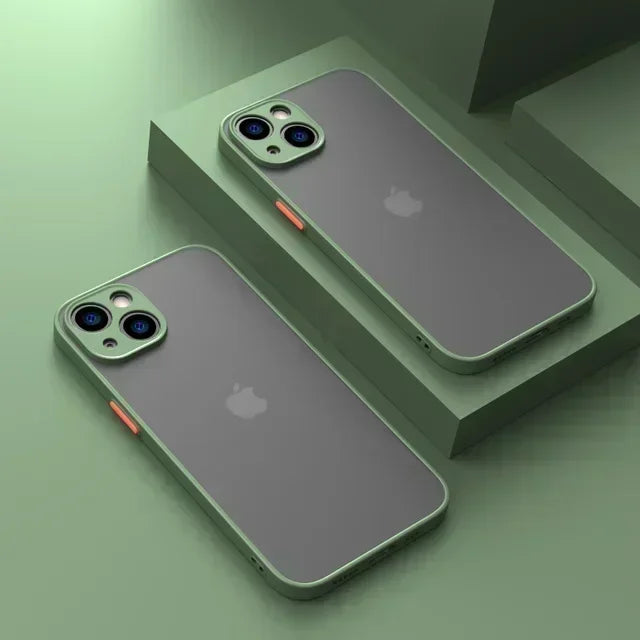 Matte Phone Case For iPhone 15 14 13 12 11 16 Pro Max Mini Luxury Soft Silicone Shockproof Case For iPhone 16 15 Plus XR XS MAX